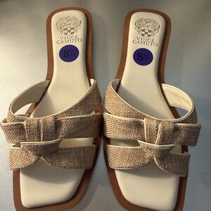 Vince Camuto Women's Cream and Brown Sandals